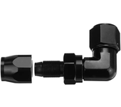 AN10 0AN JIC-10 Adaptador giratorio negro para manguera de aceite, combustible, aire y gas en ángulo de 90 grados