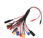 Cable de carga multifunción 20 en 1 de enchufe de banana de 4 mm a XT60 XT90 EC3 EC5 Tamiya para cargador B6 B6AC PL6 PL