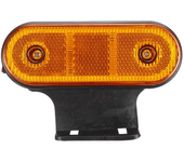 Luces de marcador lateral de 12V/24V con 20 LED, lámpara reflectora ámbar con soporte para camiones y remolques