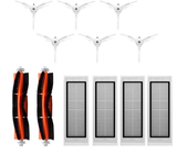 Reemplazo para el Xiaomi Mi Robot aspirador S50: 4 filtros HEPA más 2 cepillos principales con 6 cepillos laterales