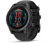 Garmin Fenix E 47mm Reloj Smartwatch Acero Gris con Correa de Silicona Negra