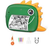 Klack Cámara Instantánea de Impresión para Niños 3 a 12 Años 2" HD 12MP Verde