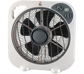 Ventilador FM Calefacción Gris/Blanco 5 aspas 3 velocidades temporizador 50W