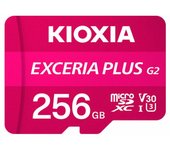 Tarjeta MicroSDXC Kioxia 256GB UHS-I U3 V30 A1 100MB/s Rosa con Adaptador SD