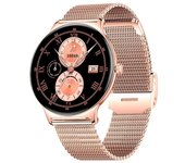 Cool Ultrathin Reloj Smartwatch (AMOLED, Llamadas, Salud, Deporte) Rosa + 2 Correas