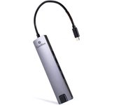 Coolbox Hub USB-C MiniDOCK 9 Puertos RJ45/HDMI/3xUSB3.0/microSD/SD/USB-C Plateado