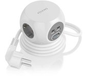 Aisens Regleta Sobremesa Multifuncion con 3 Tomas + 2xUSB-C/2xUSB-A 1.4m Blanca