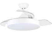 Orbegozo CP 119105 Ventilador de Techo con Aspas Retráctiles y Luz 35W Blanco