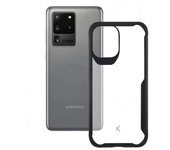 Ksix Flex Armor Funda TPU Transparente Borde Negro para Samsung Galaxy S20 Ultra
