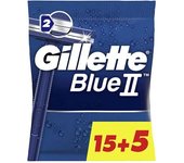 Gillette Blue II cuchilla afeitar desechables 20 u