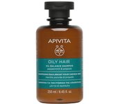Apivita Champú equilibrante para cabello graso con menta y propóleo 250 ml