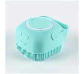 Gentle Silicone PET Shampoo Brush - No-Power Needed, Easy-To-Use Bath Comb With Built-In Dispenser For Dogs And Cats Gl