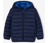 VERTBAUDET Chaqueta acolchada ligera con capucha y relleno de poliéster reciclado, para niño azul marino