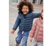 VERTBAUDET Chaqueta acolchada ligera con capucha y relleno de poliéster reciclado, para niño azul petróleo
