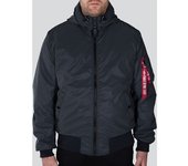 Alpha MA-1 Hooded Reflective Chaqueta - Negro (S)