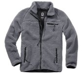 Brandit Teddyfleece Chaqueta - Negro Gris (XL)