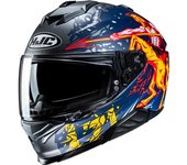 HJC i71 Taurus Casco - Gris Rojo Azul Amarillo (L)
