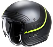 HJC V31 Byron Retro Casco Jet - Gris Amarillo (M)