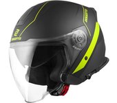 Bogotto V586 Detri Casco Jet - Negro Amarillo (XS)