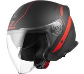 Bogotto V586 Detri Casco Jet - Negro Rojo (XL)