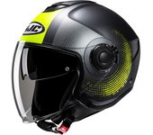 HJC i40N Pyle Casco Jet - Negro Gris Amarillo (L)