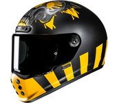 HJC V10 Crania Casco - Negro Amarillo (M)