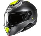 HJC i91 Arven Casco - Negro Amarillo (M)