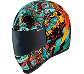 Icon Airform Munchies MIPS Casco - Negro Verde Naranja (2XL)