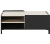 Diagone Mesa de centro con 2 compartimentos de almacenamiento l106 cm - negro