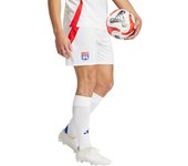 Adidas - Pantalón corto Olympique Lyon Primera Equipación 2024-2025, Unisex, White, XL