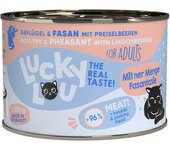 Lucky Lou Adult 6 x 200 g comida húmeda para gatos - Aves de corral y faisán