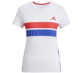 Camiseta de running adidas adizero r mujer blanco
