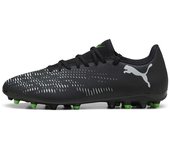 Botas de fútbol puma future 8 play mg negro/plata