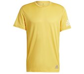Camiseta de running adidas run it amarillo hombre