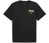 Camiseta de running puma graphics running nit hombre negro
