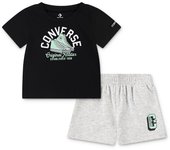 Conjunto converse cnvb retro remix ft short set niño negro