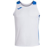 Camiseta de running tirantes hombre record ii blanco royal