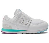 Zapatillas new balance 574 new-b hook & loop blanco infantil