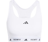 Sujetador deportivo de fitness adidas techfit mujer blanco