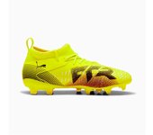 Botas de fútbol puma future 8 match fg/ag,yellow alert, niño