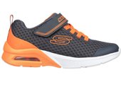 Zapatillas skechers microspec max - gorvix gris naranja niño