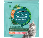 Pack ahorro: PURINA ONE Bifensis pienso para gatos - Dual Nature esterilizados con salmón (3 x 1,4 kg)