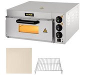 Horno De Pizza Eléctrico Acero Inoxidable, 1 Capas. Hogar, Bar, Restaurante, Comercio