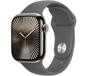 Apple Watch Series 10 Gps Cellular 42 Mm Caja De Titanio Natural Y Correa Deportiva Gris Piedra - Talla M/l