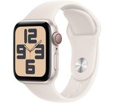 Apple Watch Se 2024 Gps 40mm Cellular Caja De Aluminio Starlight Con Correa Deportiva Starlight - Talla M/l