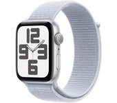 Apple Watch Se 2024 Gps 44mm Caja De Aluminio Plateado Con Correa Deportiva Azul Nube