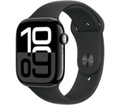 Apple Watch Series 10 Gps Cellular 46mm Caja De Aluminio En Negro Azabache Y Correa Deportiva Negra Talla S/m
