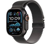 Apple Watch Ultra 2 Gps Cellular De 49 Mm, Caja Resistente De Titanio Negra Con Correa Milanesa Negra, Talla M