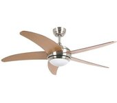 Bastilipo - Malibú Blanco 3 Led, Turbo Efficient Comfort Air, Ventilador Techo Con Mando A Distancia,60w