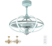 Bastilipo - Miami Ventilador De Techo Con Luz Mando A Distancia-3 Colores Led-gama Luxury, Blanco, Diametro Total 63 Cm